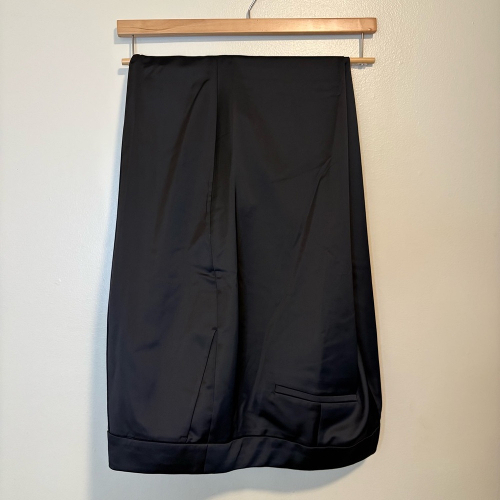 J. Crew Pleated Wide Leg Trouser, Black, Size 22